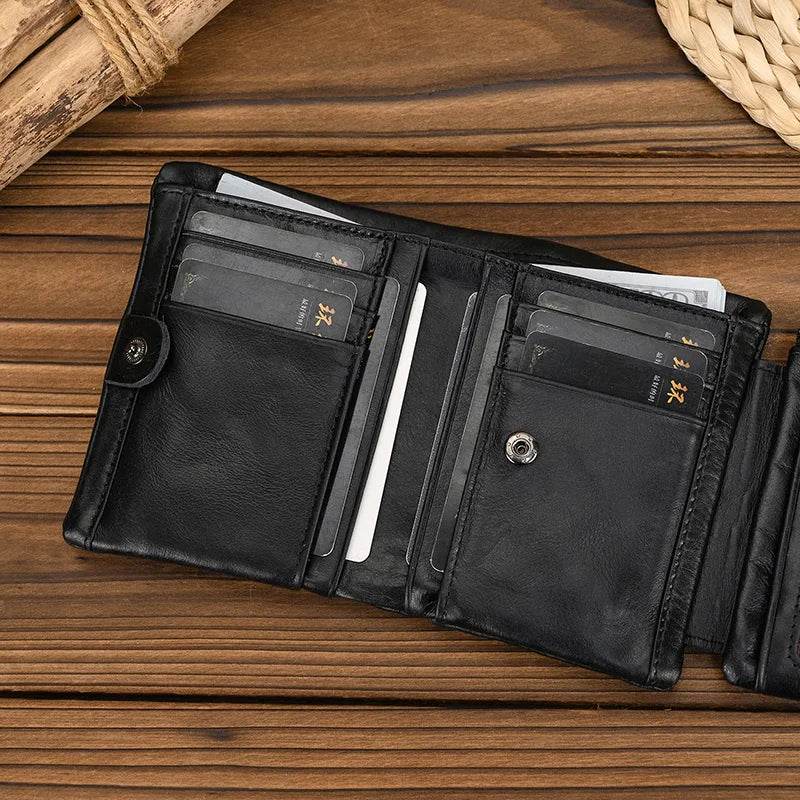 Luxury Designer Wallet for Men Card Holder Genuine Leather Purse - VacationGrabs