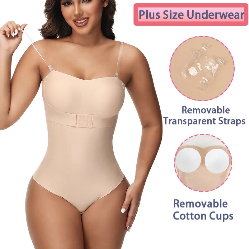 Padded Hips Shapewear Bodysuit, Tummy Control & Butt Lifter
