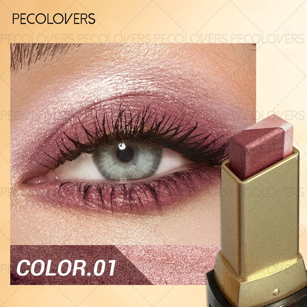 Two-Color Eye Shadow Stick Set, 6 Pcs, Waterproof Push-Up