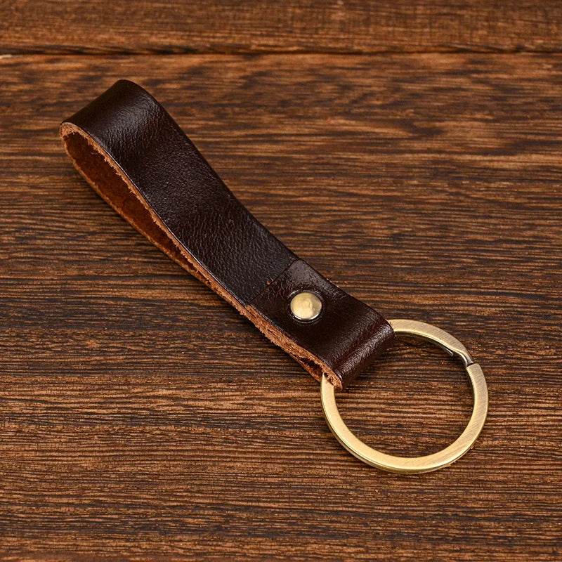 Genuine Leather Key Case for Men & Women Crazy Horse Wallet Key Holder - VacationGrabs