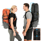 Roll-Top Internal-Frame Hiking Backpack with Rain Cover, 50-70L