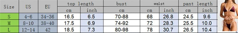 VacationGrabs Women's Summer Bikini Set Fashionable Contrast Color Halter Bra with Side Tie Thong 2Pcs Bathing Suit