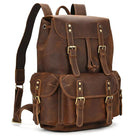 Luggage & Bags - Backpacks Leather Backpack Luxury Male Real Leather Travel Day Bag 17in Laptop Capacity