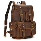 Extra Large Men’s Leather Backpack Big Capacity Travel Handbag - VacationGrabs