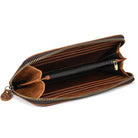 Vintage Leather Long Purse for Men & Women Cowhide Card Clutch - VacationGrabs
