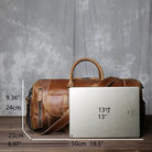 Retro Leather Travel Bag Men's Large-Capacity First Layer Cowhide Leather - VacationGrabs