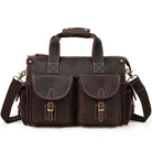 Top Grade Men’s Leather Briefcase with Shoulder Strap Handbag - VacationGrabs