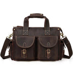 Top Grade Men’s Leather Briefcase with Shoulder Strap Handbag - VacationGrabs