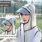 Adult Hooded Raincoat Outdoor Rainwear Transparent - VacationGrabs