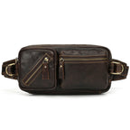 Genuine Leather Waist & Chest Sling Bag for Men