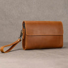 Fashion Genuine Leather Clutch Wallet for Men & Women with Wristlet - VacationGrabs