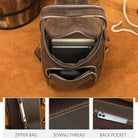 Leather Waist Bag Vintage Chest Pack Sling Bag for Men - VacationGrabs