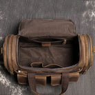 Gym Travel Bag Genuine Leather Men Large Capacity Weekend Duffle - VacationGrabs