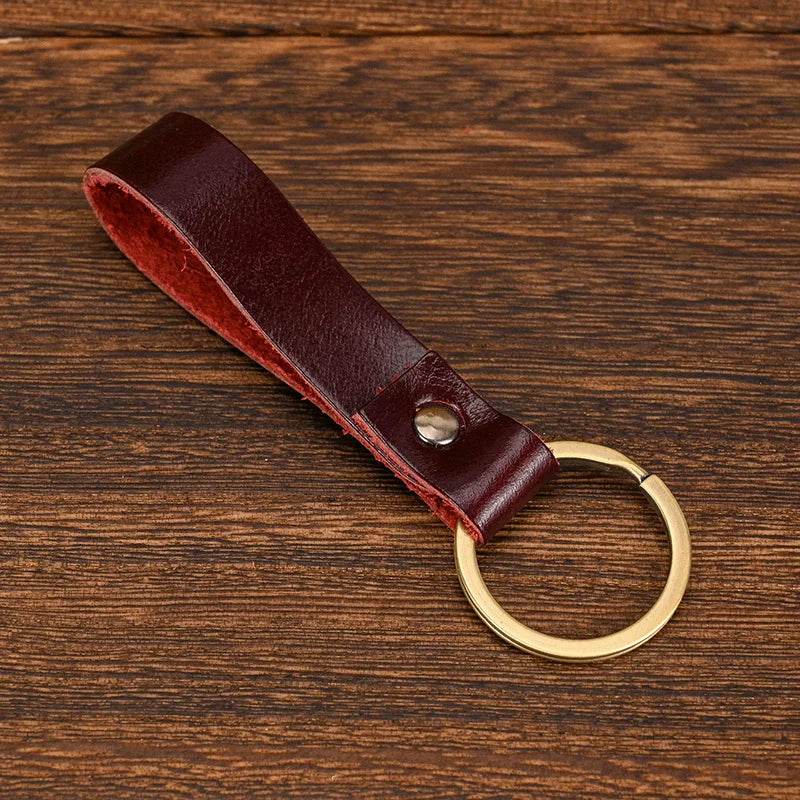 Genuine Leather Key Case for Men & Women Crazy Horse Wallet Key Holder - VacationGrabs