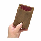 Men's Genuine Leather Clip Wallet Multi-Card Bifold Coin Wallet - VacationGrabs