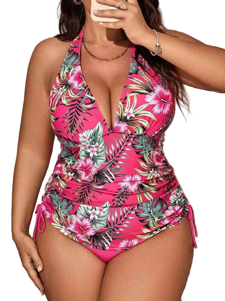 Women's Two Piece Beachwear Floral Swimsuit - VacationGrabs
