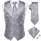 Elegant Floral Necktie How to Tie Set for Men