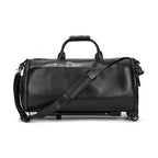 Large Capacity Leather Trolley Bag – Rolling Business Handbag - VacationGrabs