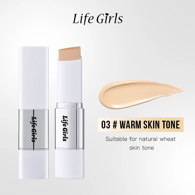 Double-Headed Foundation Stick with Brush, Matte Nude