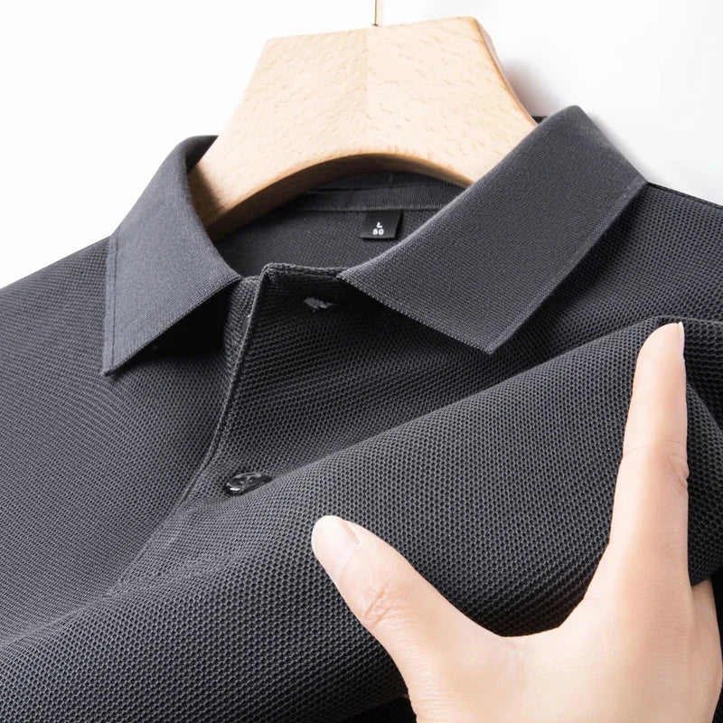 Men's 100% Cotton Polo Shirt - Summer Casual Breathable Tee,19 Colors,Ideal for Golf and Sports,Business Casual,Silk-Like Finish