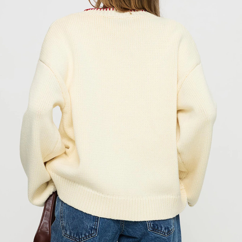 VacationGrabs Women Y2K Graphic Sweater top Cute Print Long Sleeve Knit Pullover Preppy Fall Winter Y2K Aesthetic Streetwear