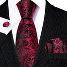 Red Silk Tie Set for Men: Burgundy, Maroon, & More - VacationGrabs