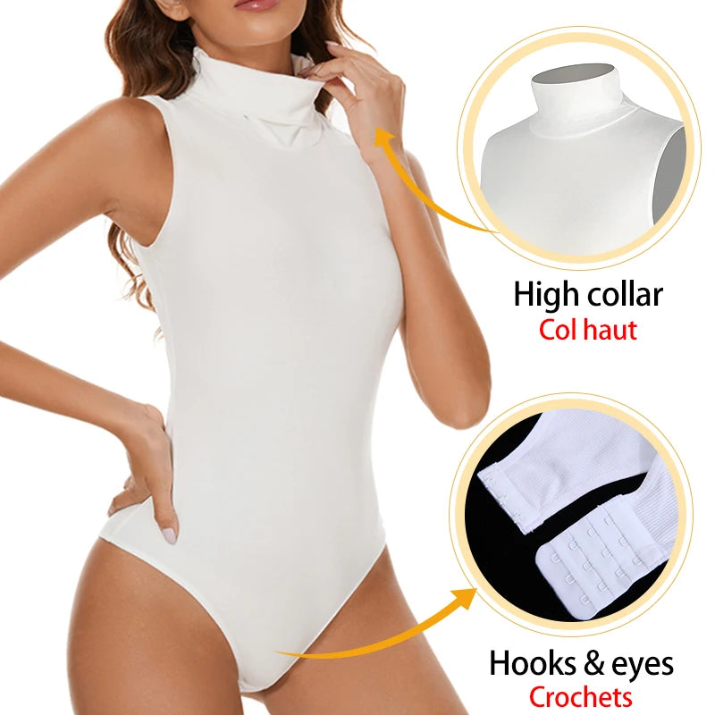 Women's High Collar Bodysuit Shaper - Tummy Control Corset