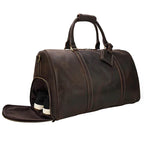 Luxury Travel Handbag With Suit Compartment Genuine Leather - VacationGrabs