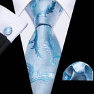 Floral Jacquard Silk Tie Set for Men - VacationGrabs