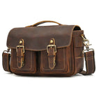 Large Leather Messenger Bag for Men Cowskin Shoulder Bag - VacationGrabs