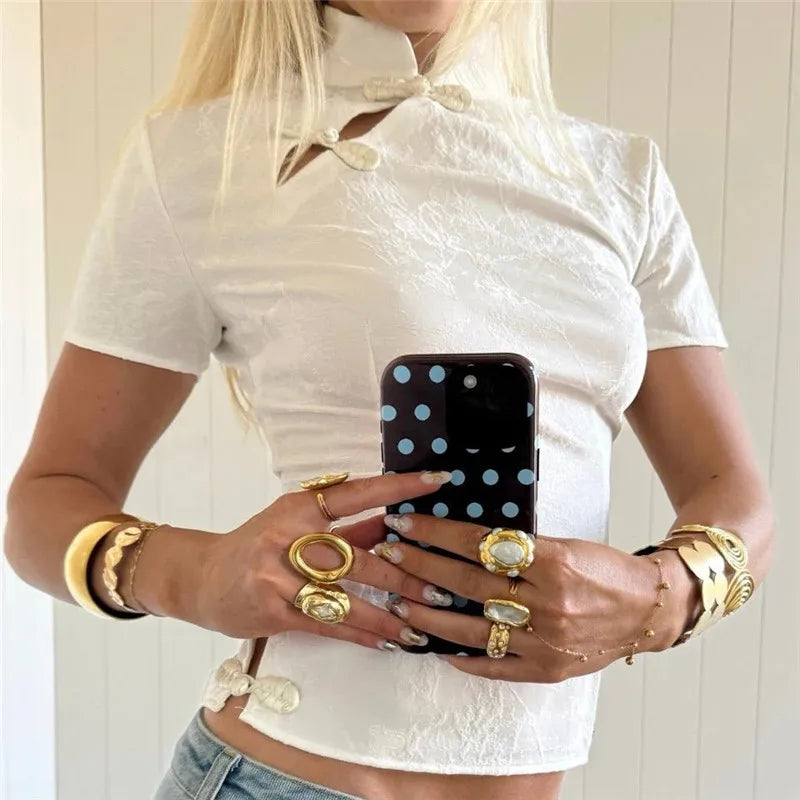 Women's Chic Crop Top for Travel Wardrobe Refresh