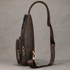 Men's Vintage Genuine Leather Crossbody Sling Bag
