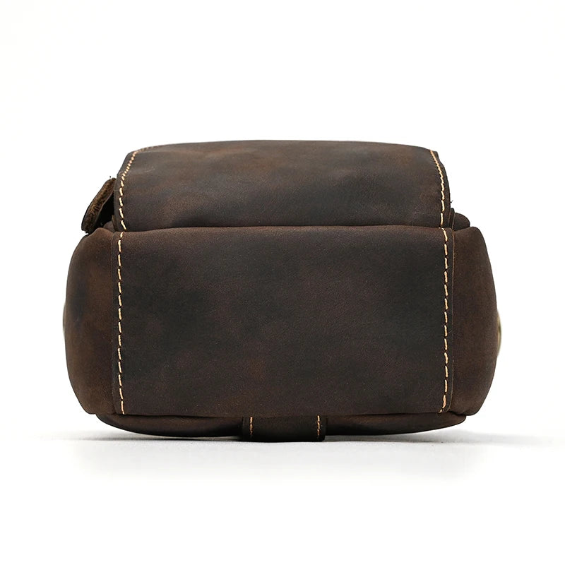 Men's Genuine Leather Sling Bag | Vintage Crossbody Chest Bag