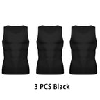 Camiseta interior de compresión para hombre para control abdominal