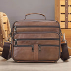 Soft Cowhide Leather Messenger Crossbody Bag for Men - VacationGrabs