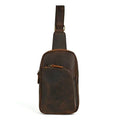 Casual Leather Chest Bag Retro Men's Crossbody Outdoor Sling Bag - VacationGrabs