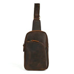 Casual Leather Chest Bag Retro Men's Crossbody Outdoor Sling Bag - VacationGrabs