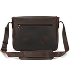 Retro Genuine Leather Laptop Shoulder Bag Business Messenger Bag - VacationGrabs