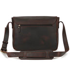 Retro Genuine Leather Laptop Shoulder Bag Business Messenger Bag - VacationGrabs