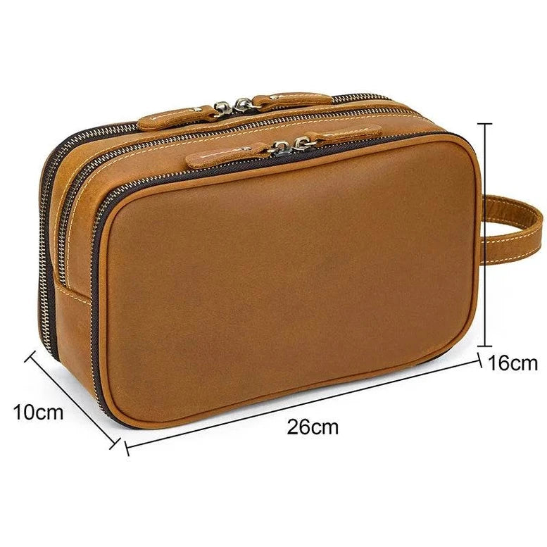 Designer Genuine Leather Travel Wash Bags & Makeup Clutches - VacationGrabs