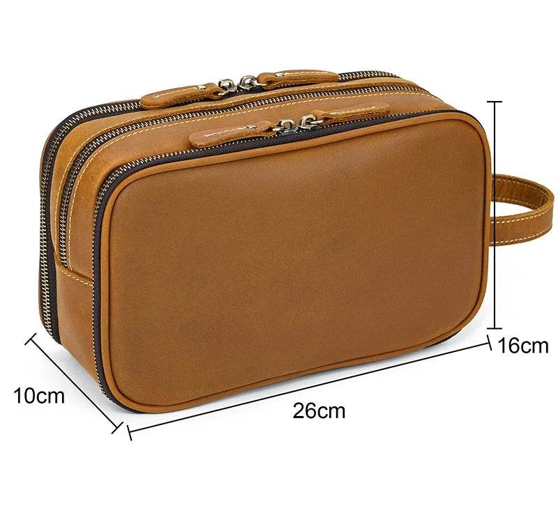 Designer Genuine Leather Travel Wash Bags & Makeup Clutches - VacationGrabs