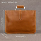 Vintage Style Men's Leather Briefcase Slim Working Tote Designer Bag - VacationGrabs