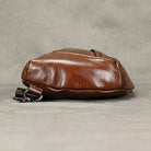 Casual Men’s Leather Chest Bag Sling Crossbody Shoulder Bag - VacationGrabs