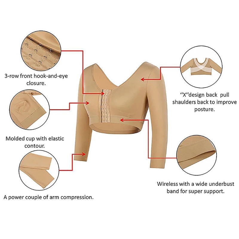 Post-Surgery Arm Compression Sleeve Shapewear Bra