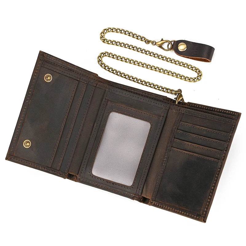 Luxury Brand Designer Men’s Leather Wallet with Coin Pouch & Card Holder - VacationGrabs