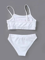 Two piece set Fashion COME HERE DADDY Letter Print Tank Top Sexy Sleeveless Summer Harajuku Kawaii Cropped Feminino Bikini 2023