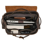Leather Backpack for Camera DSLR Travel Bag for Men and Women - VacationGrabs
