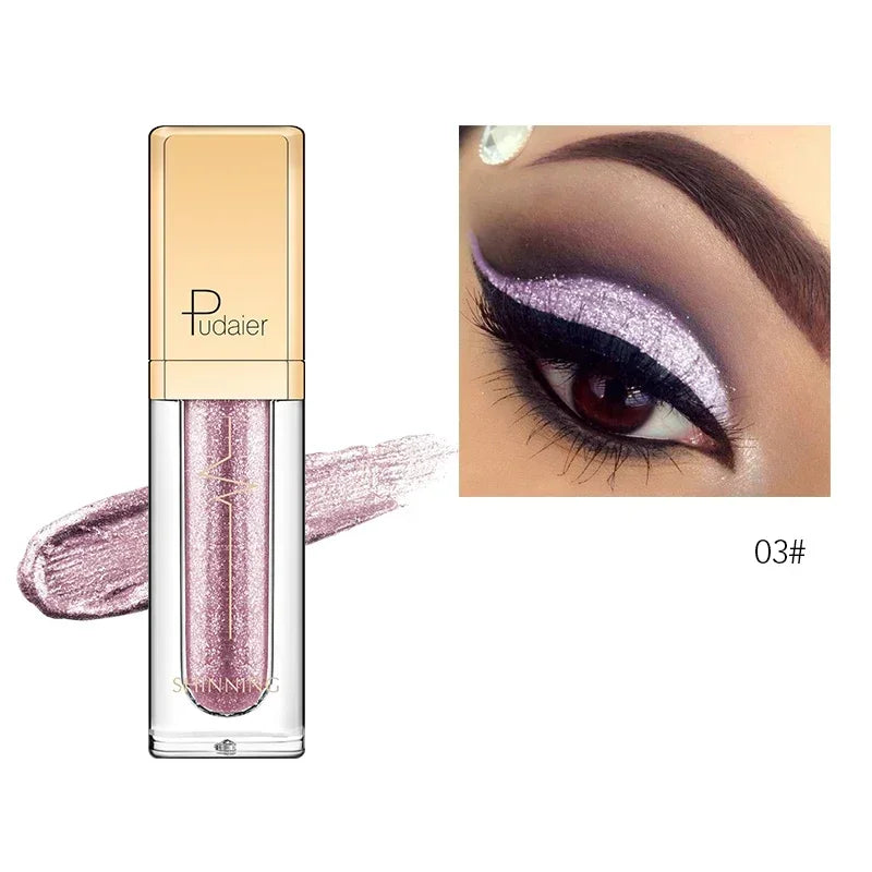 Waterproof Liquid Glitter Eyeshadow, Metallic Gel Cream