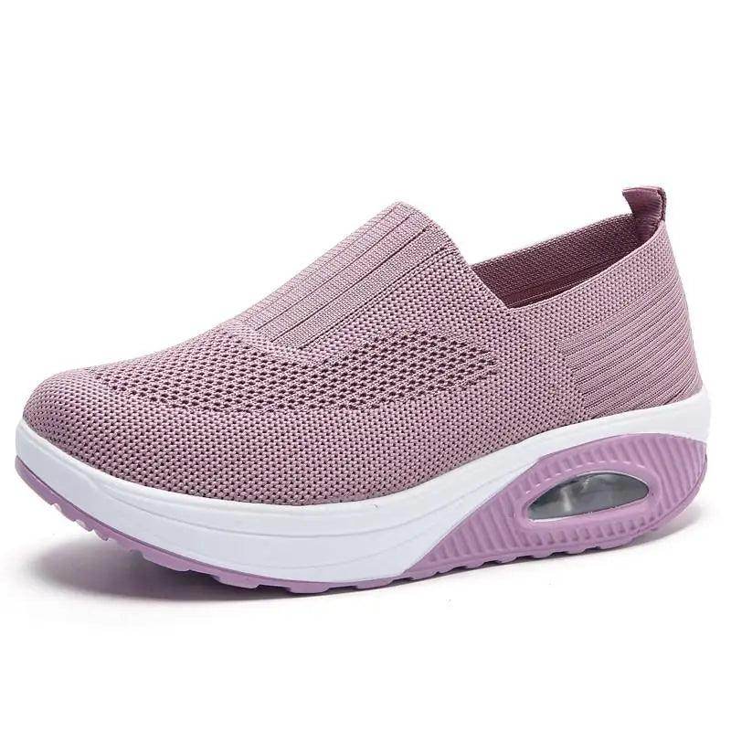 Women's Breathable Vulcanized Sneakers Platform Flat - VacationGrabs