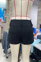 VacationGrabs Womens Low Rise Shorts Casual Solid Color Tight Fitted Mini Boxer Shorts Bottom Stylish Summer Fashion Streetwear